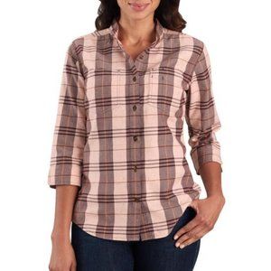 Carhartt Women's Midweight 3/4 Sleeve Plaid Shirt